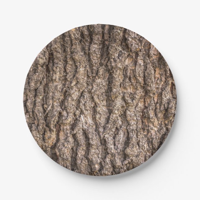 Tree Bark Texture Paper Plate (Front)