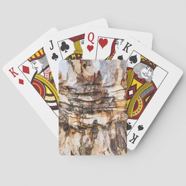 Tree Bark Texture Playing Cards (Back)