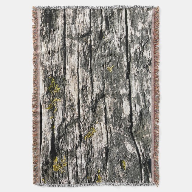 Tree Bark Throw Blanket (Front Vertical)