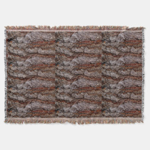 Tree bark throw blanket