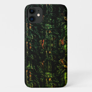 Tree bark under green hammered glass Case-Mate iPhone case