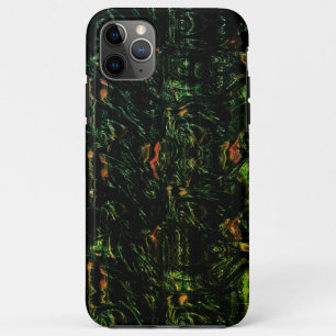 Tree bark under green hammered glass Case-Mate iPhone case