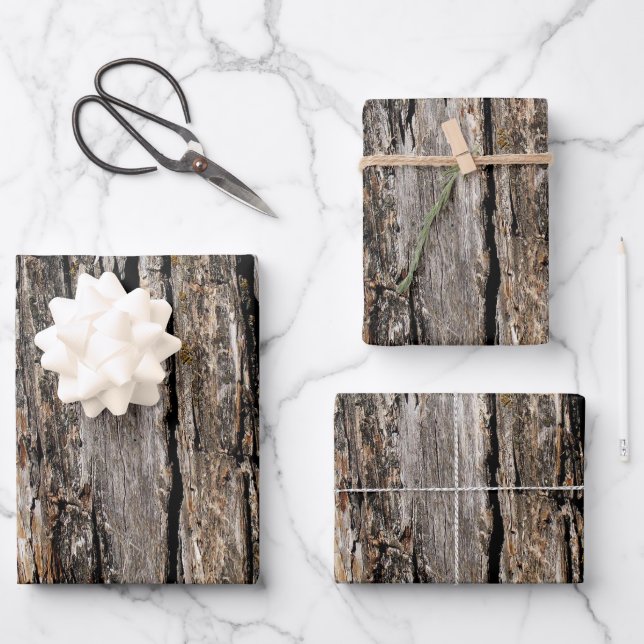 Tree Bark Wrapping Paper Sheet (Front)