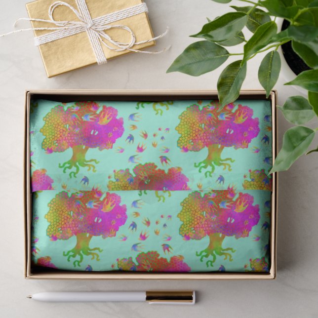 Tree Birds Twilight Tissue Paper (Gift)