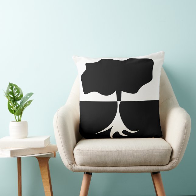 Tree Black and White Tree  Cushion (Chair)