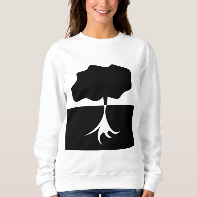 Tree Black and White Tree Sweatshirt (Front)