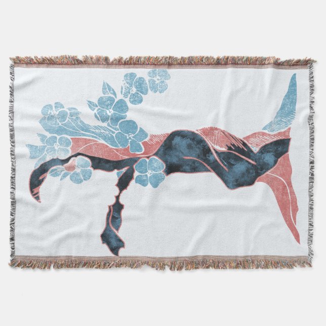 Tree Blossom Throw Blanket (Front)