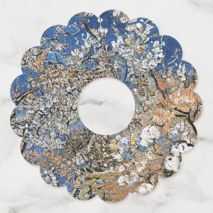 TREE BLOSSOM WINE GLASS TAG