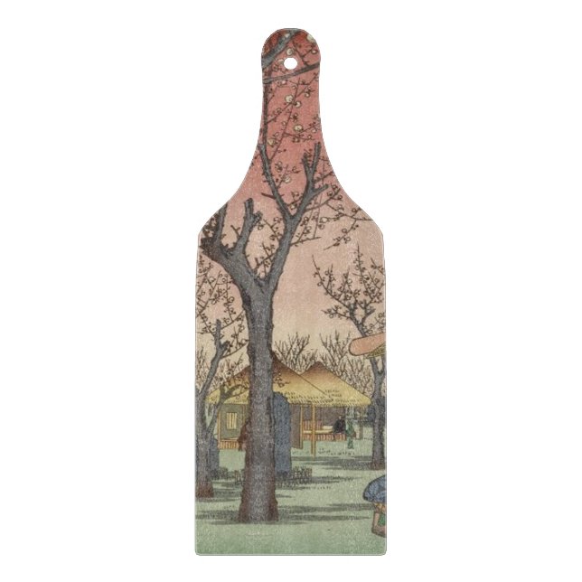 Tree Blossoms Plum Garden Japanese Cutting Board (Front)