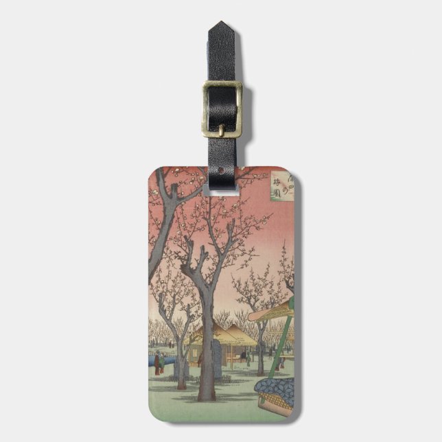 Tree Blossoms Plum Garden Japanese Luggage Tag (Front Vertical)