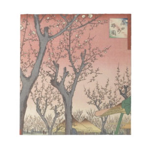 Tree Blossoms Plum Garden Japanese Notepad
