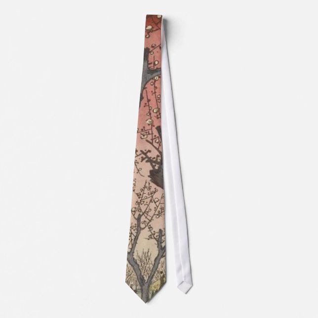 Tree Blossoms Plum Garden Japanese Tie (Front)