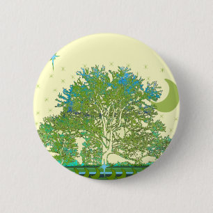Tree Blues 6 Cm Round Badge