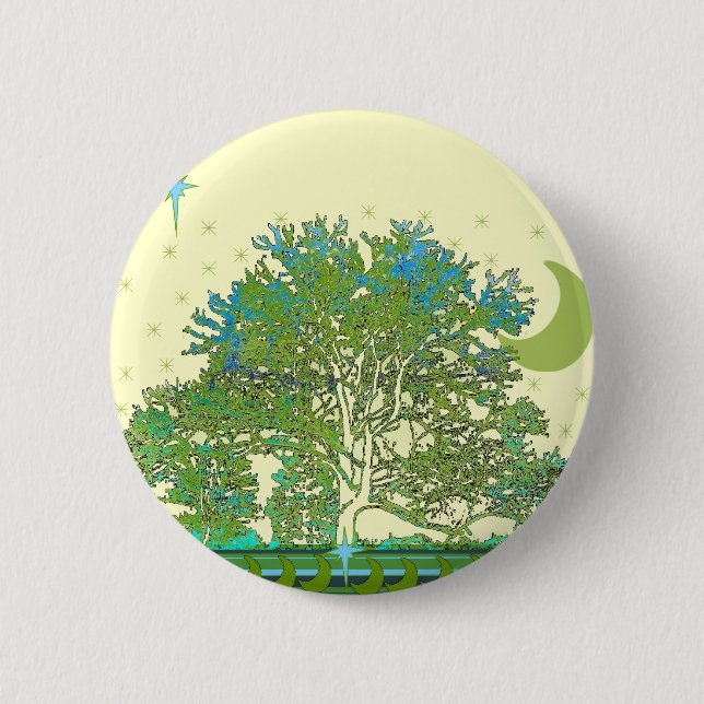 Tree Blues 6 Cm Round Badge (Front)