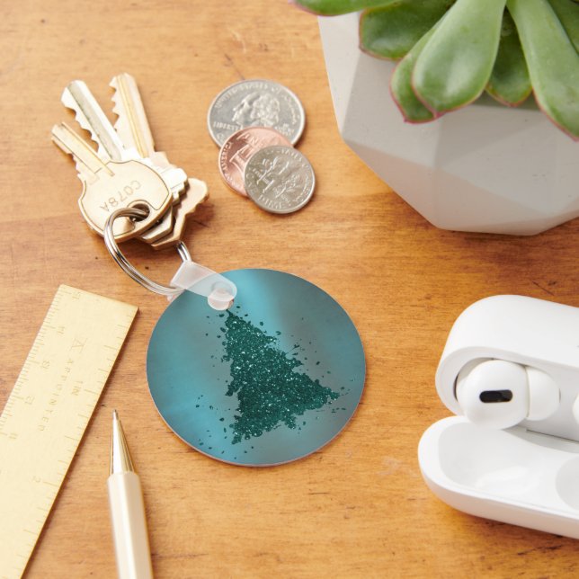 Tree Bold Keepsake | Vibrant Kelly Green Holiday Key Ring (Desk)