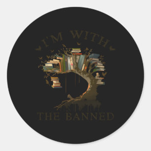 Tree Book For I'M With The Banned Classic Round Sticker