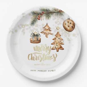 Tree Branch,Ornaments,Stars Paper Plate