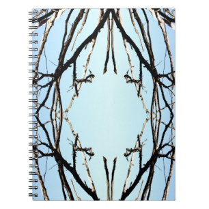 Tree Branches And Blue Sky Background Notebook