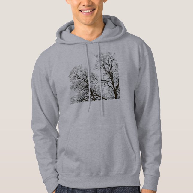 Tree Branches in Silhouette Nature-lover's Hoodie (Front)