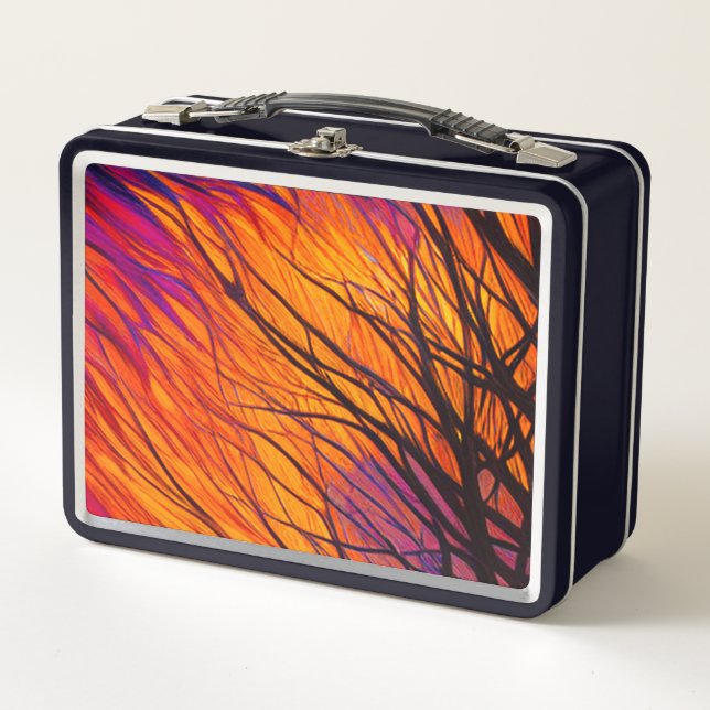 Tree Branches Metal Lunch Box (Front)