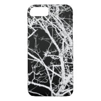 Tree branches on black background