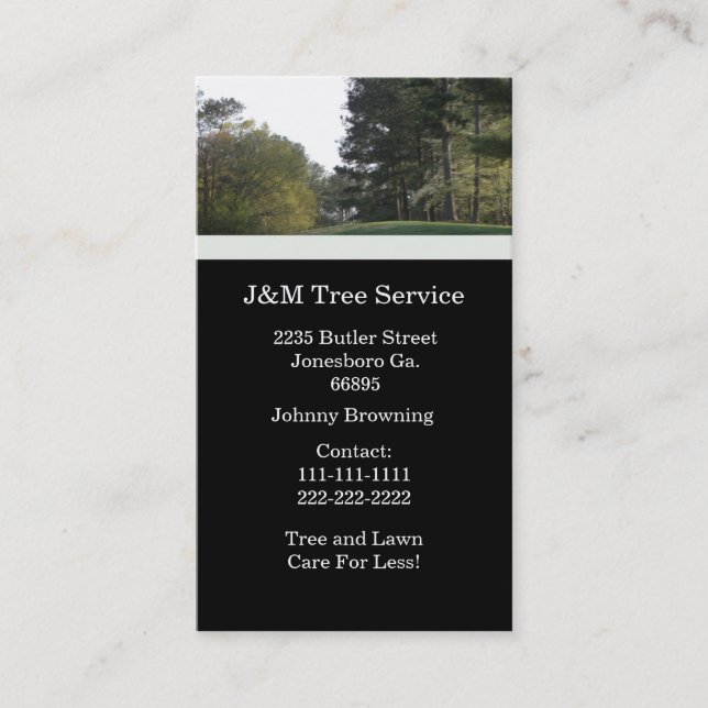 Tree Business Card (Front)
