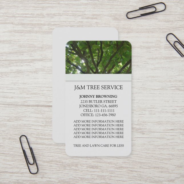 Tree Business Card (Front/Back In Situ)