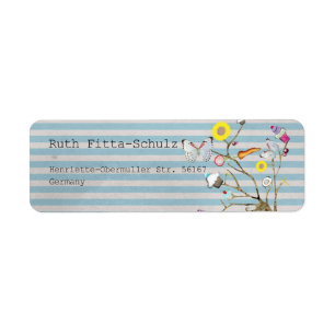 TREE Butterfly Shipping label marketing
