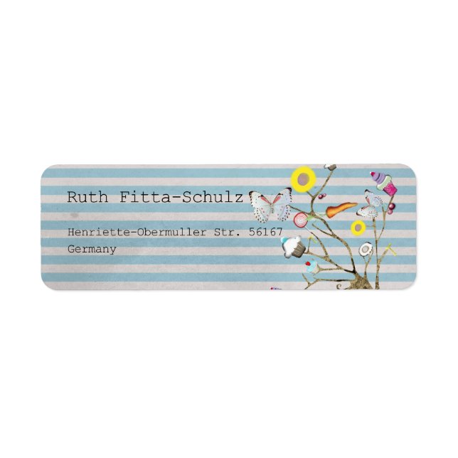 TREE Butterfly Shipping label marketing (Front)