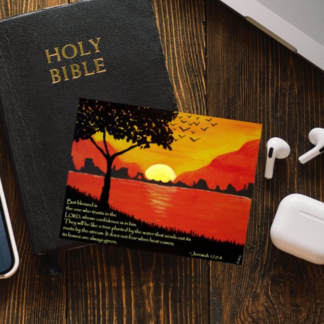 Tree by the Water Inspirational Post Card (Creator Uploaded)