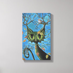 Tree Cat wrapped canvas