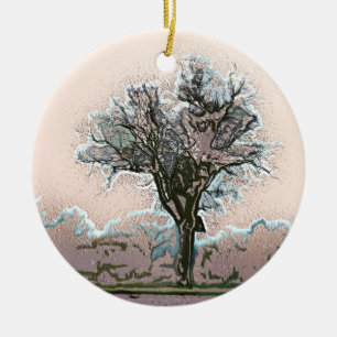 TREE CERAMIC TREE DECORATION