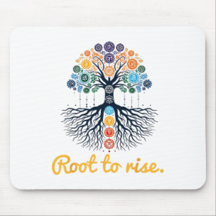 Tree Chakras ~ Root To Rise ~ Zen Yoga Chakra Medi Mouse Pad