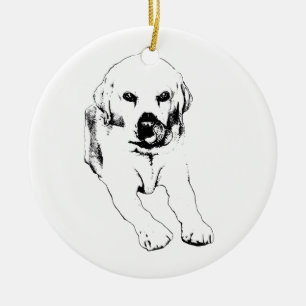 Tree cheer: loyal Lab Ceramic Tree Decoration