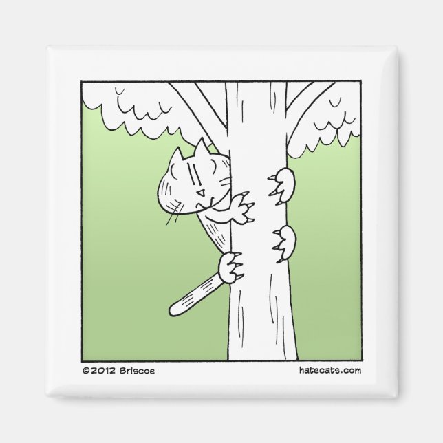 Tree Climbing Cat Magnet (Front)