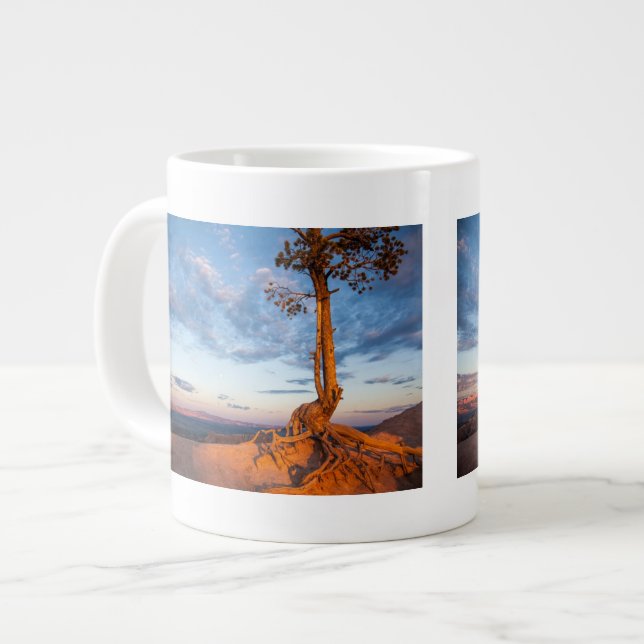 Tree Clings to Ledge, Bryce Canyon National Park Large Coffee Mug (Front Left)