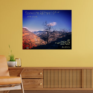 Tree, cloud, mountains with quotes Poster