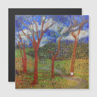 Tree colourful magnetic card
