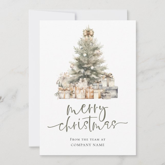 Tree Company logo 2026 Calendar Merry Christmas Holiday Card (Front)