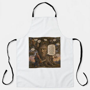 Tree Condo Tenants Cartoon – Nature Speaks Up! Apron
