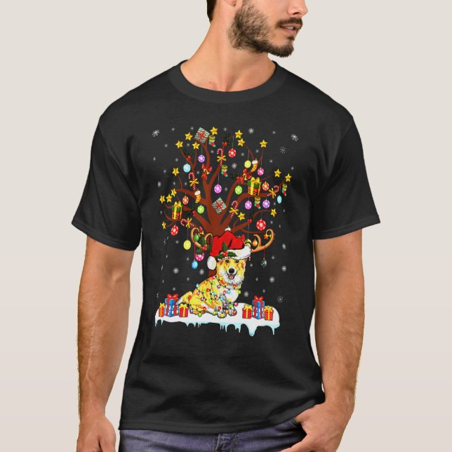 Tree Corgi Christmas Tree Corgi T-Shirt (Front)
