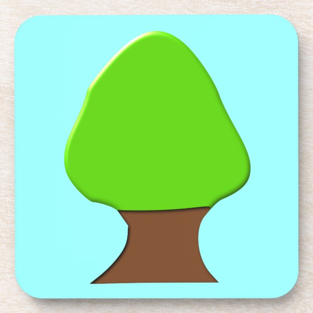 Tree Cork Coaster (Front)