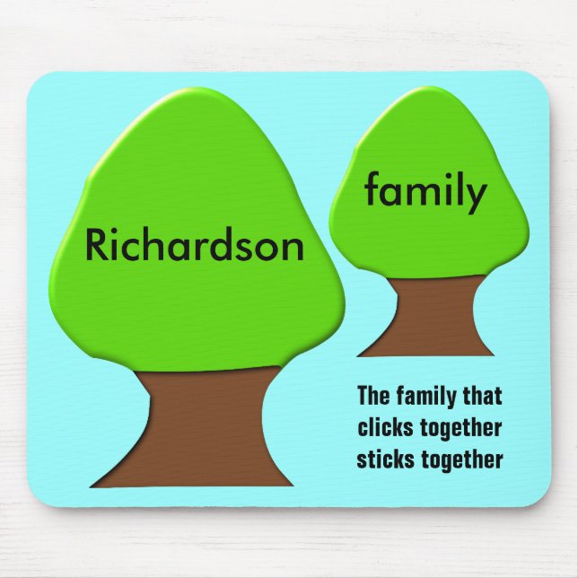 Tree Customisable Family Tree Mousepad (Front)