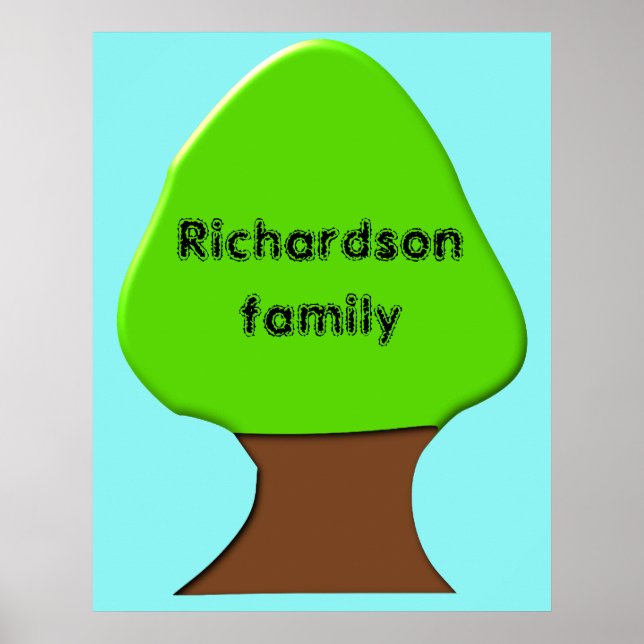 Tree Customisable family tree poster (Front)