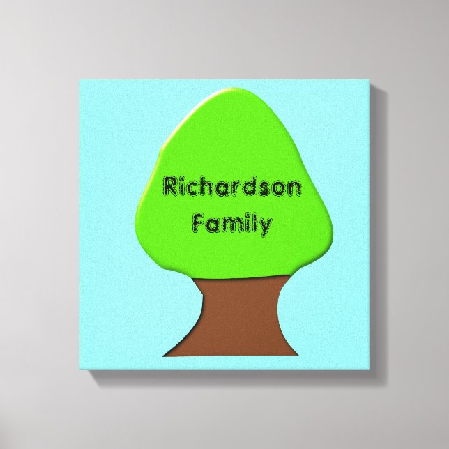 Tree Customisable Genealogy Canvas Print (Front)