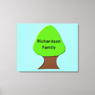 Tree Customisable Genealogy Canvas Print