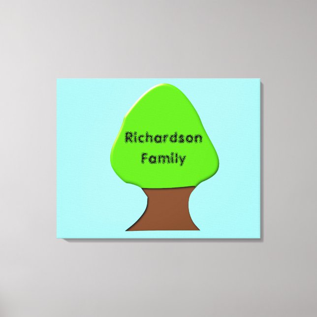Tree Customisable Genealogy Canvas Print (Front)