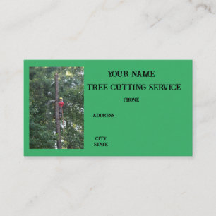 Tree cutting service business card