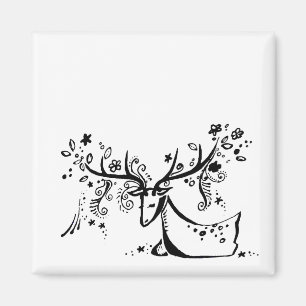 Tree Deer Magnet