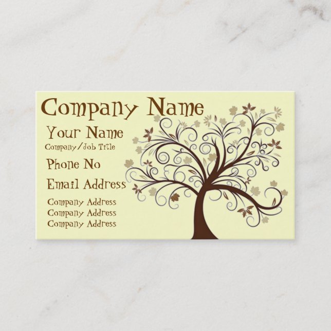 Tree Design Business Card (Front)